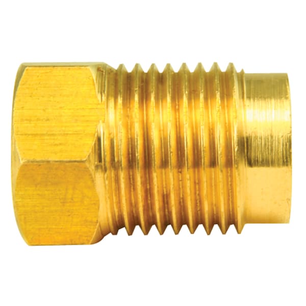 Adapter, Brass, Female(3/8-24 Invtd), Male(9/16-20 Invtd), 100/box
